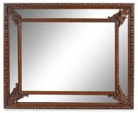 A Regence Style Oak Mirror Height 38 x width 47 1/2 inches. — 19TH CENTURY