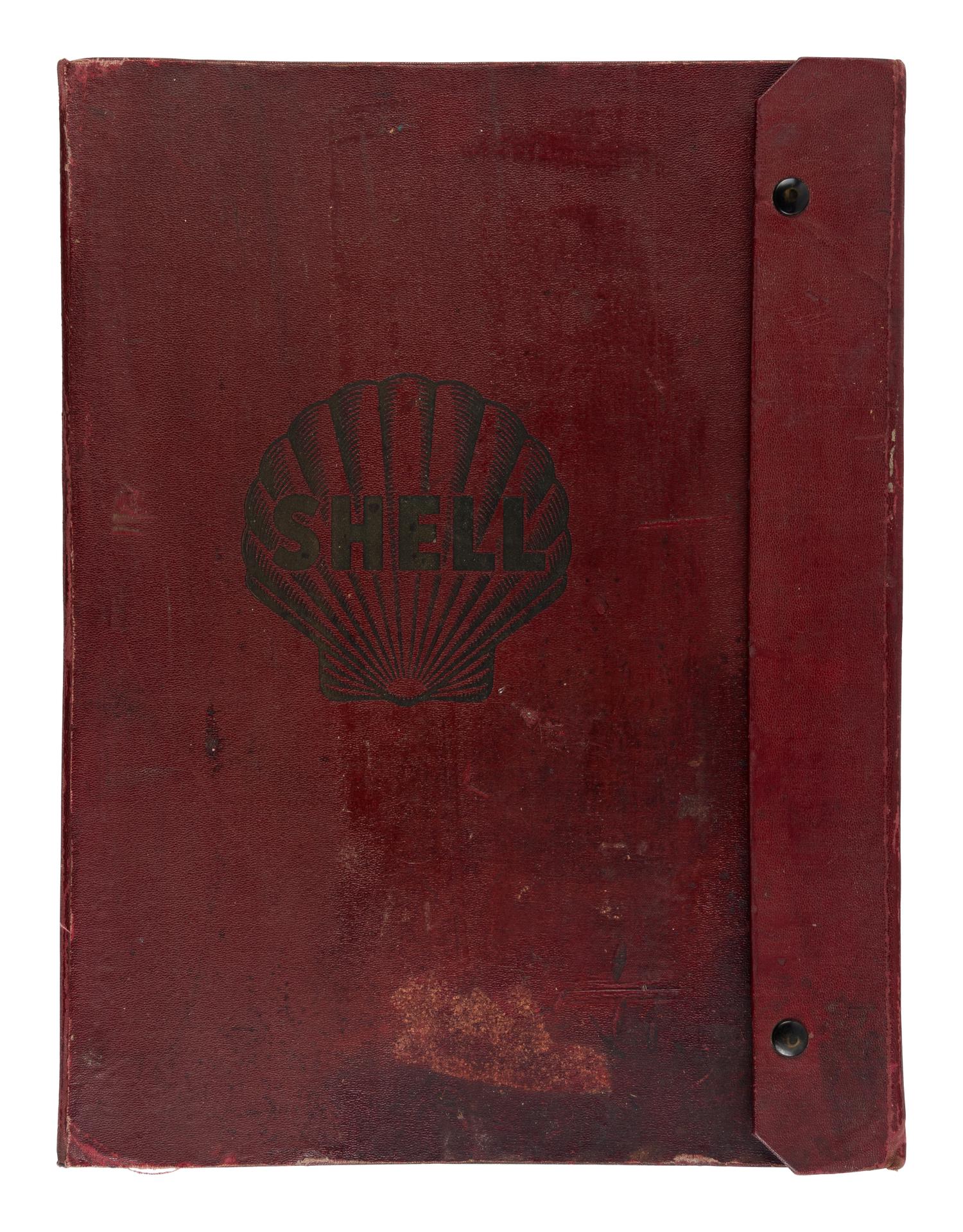 [MAPS] Shell Motor Oil Company road map salesman sample. H.M. Gousha Co. ca 1956 or earlier.