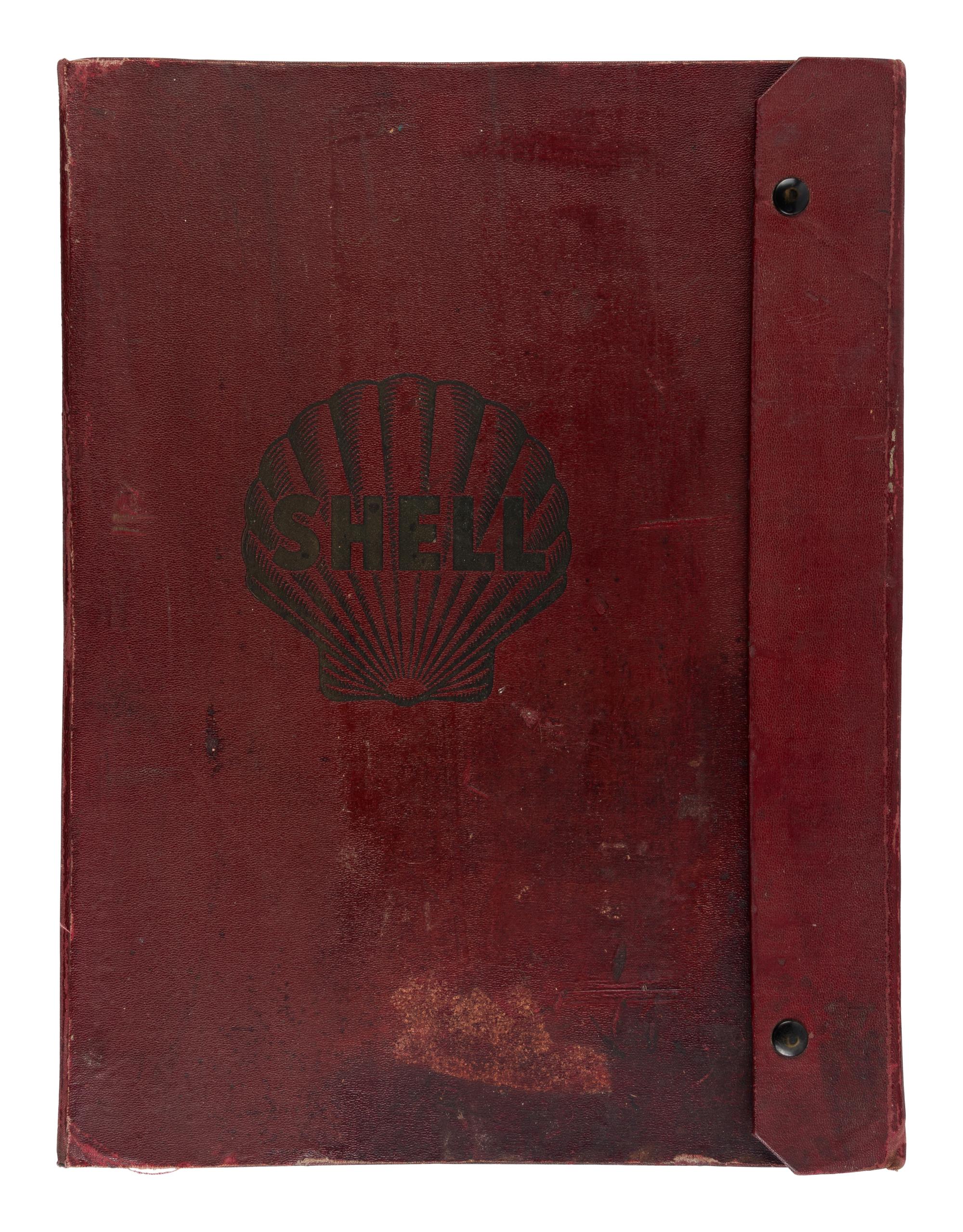 [MAPS] Shell Motor Oil Company road map salesman sample. H.M. Gousha Co. ca 1956 or earlier.