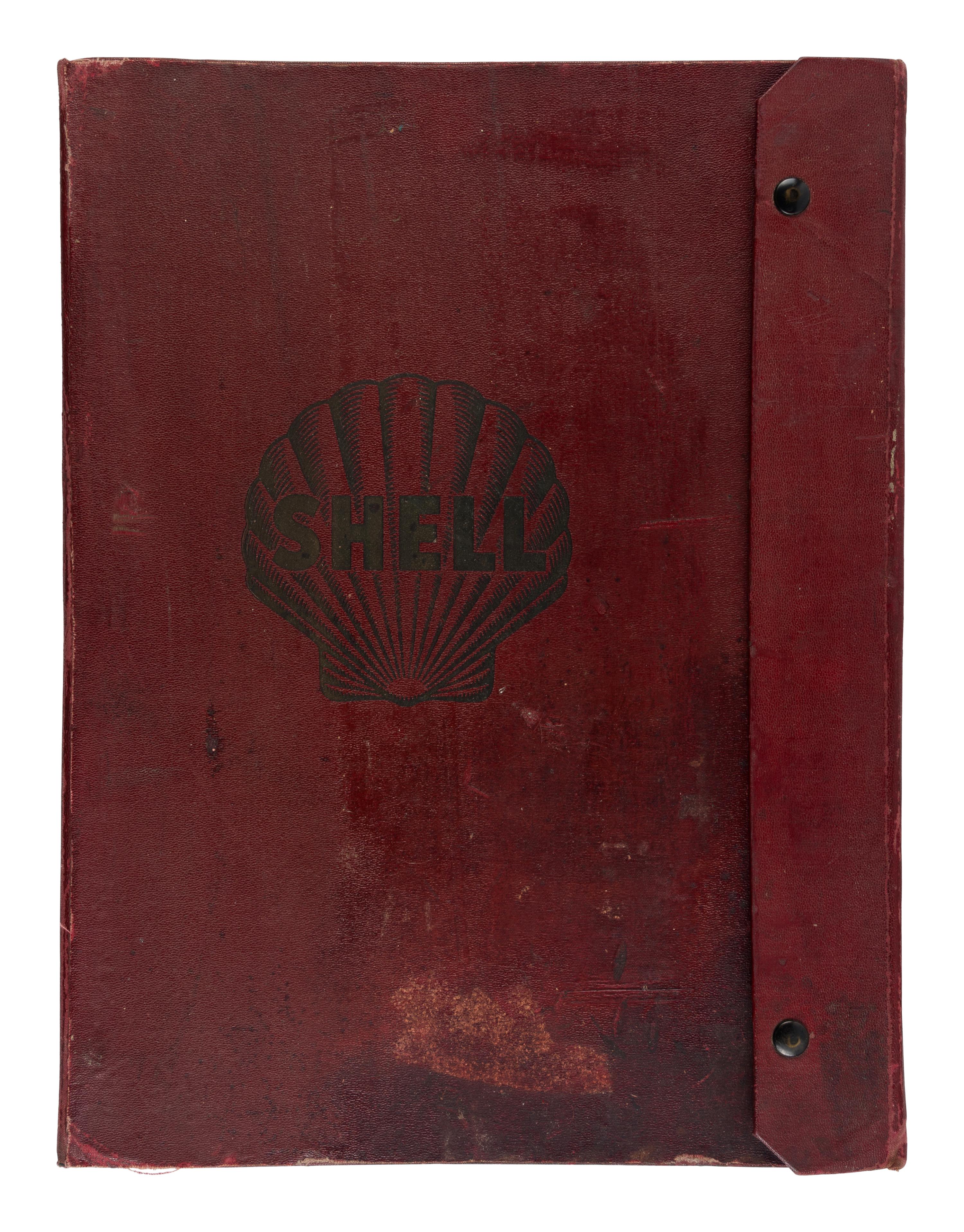 [MAPS] Shell Motor Oil Company road map salesman sample. H.M. Gousha Co. ca 1956 or earlier.