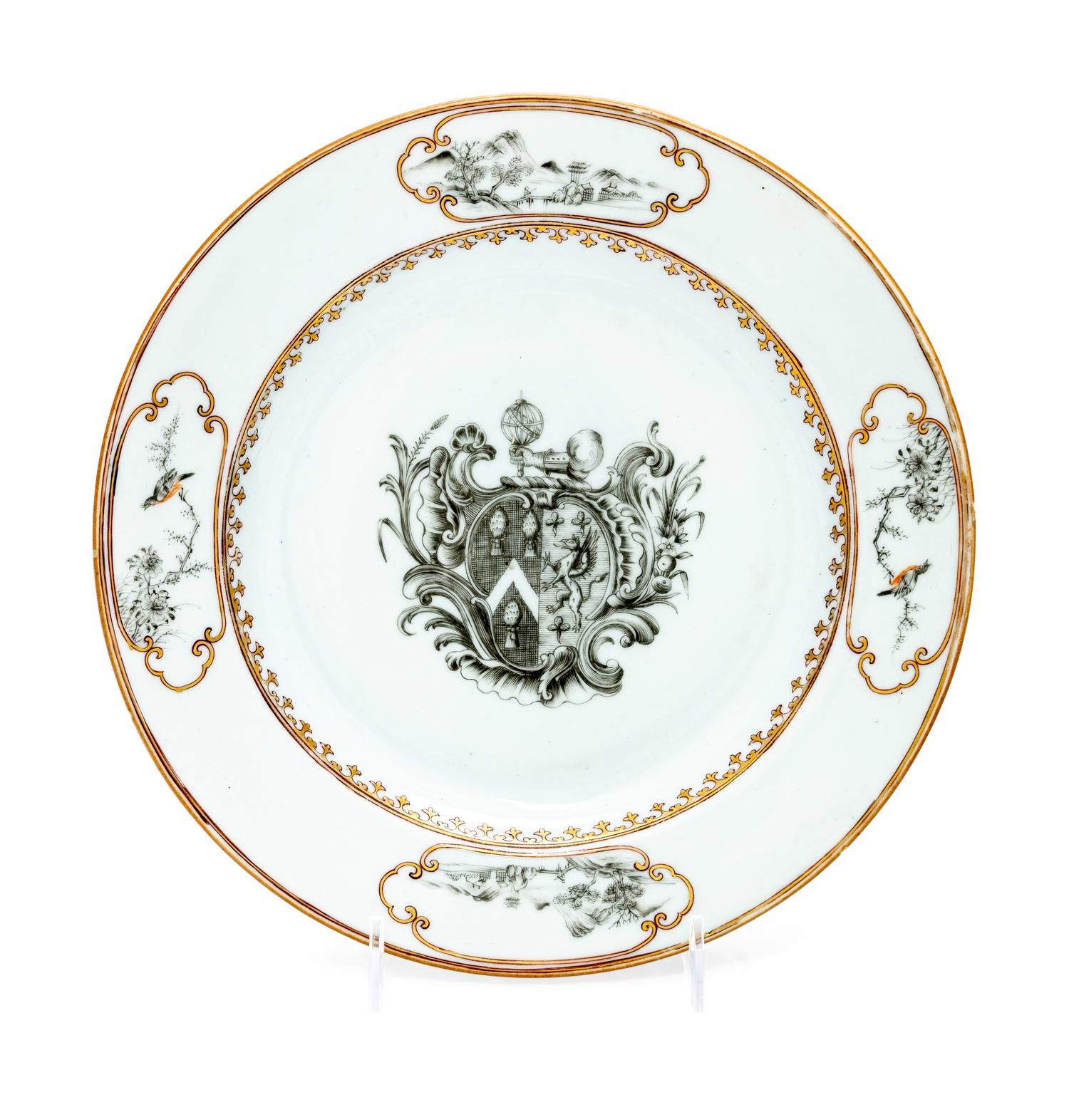 A Chinese Export Porcelain Armorial Plate
