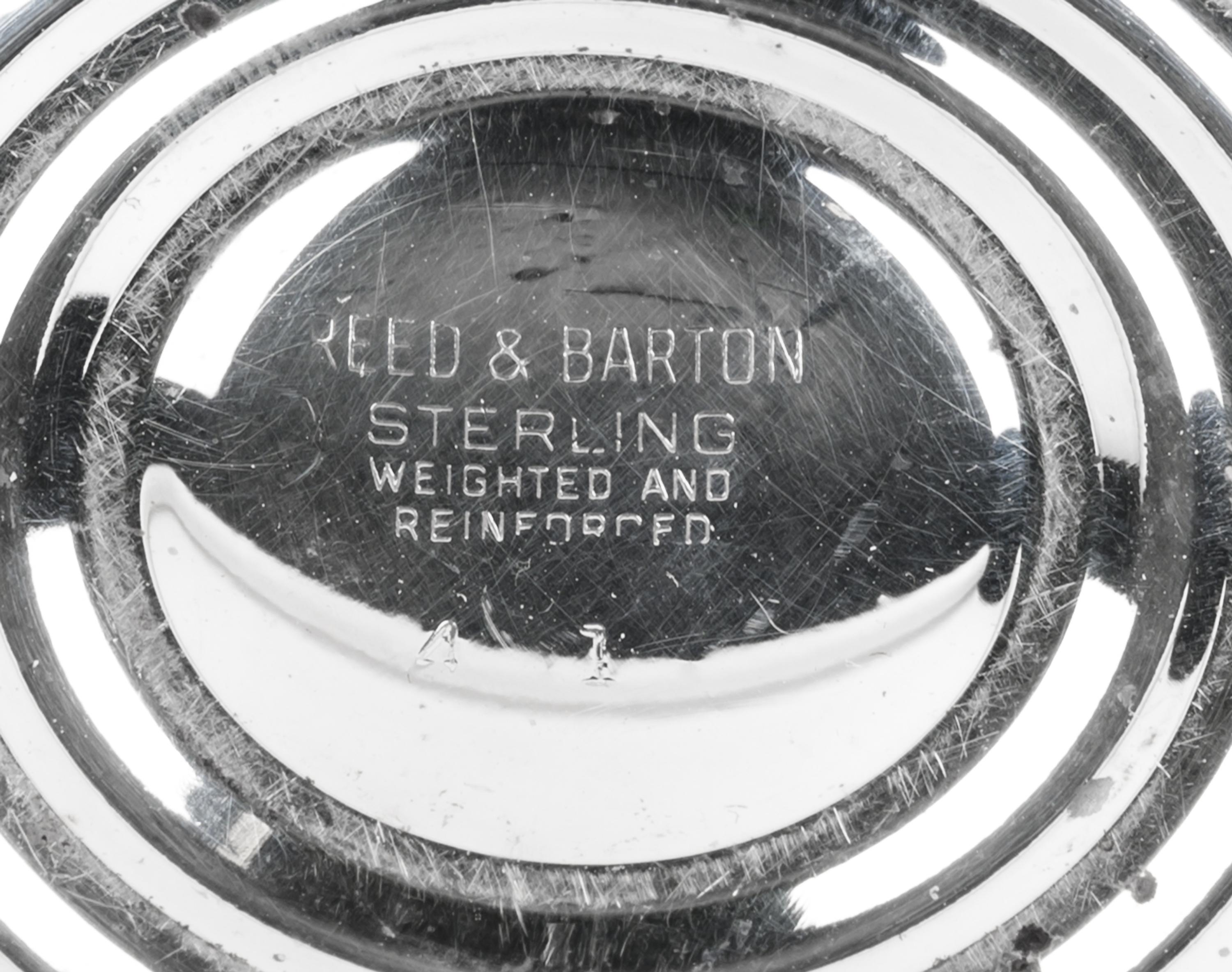 A Set of Eight American Silver Weighted Casters