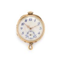 14K YELLOW GOLD HUNTER CASE POCKET WATCH AND CHAIN