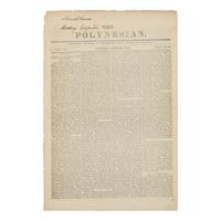 [Hawaii] An Early Hawaiian Newspaper, Sent From Hawaii to California in 1841