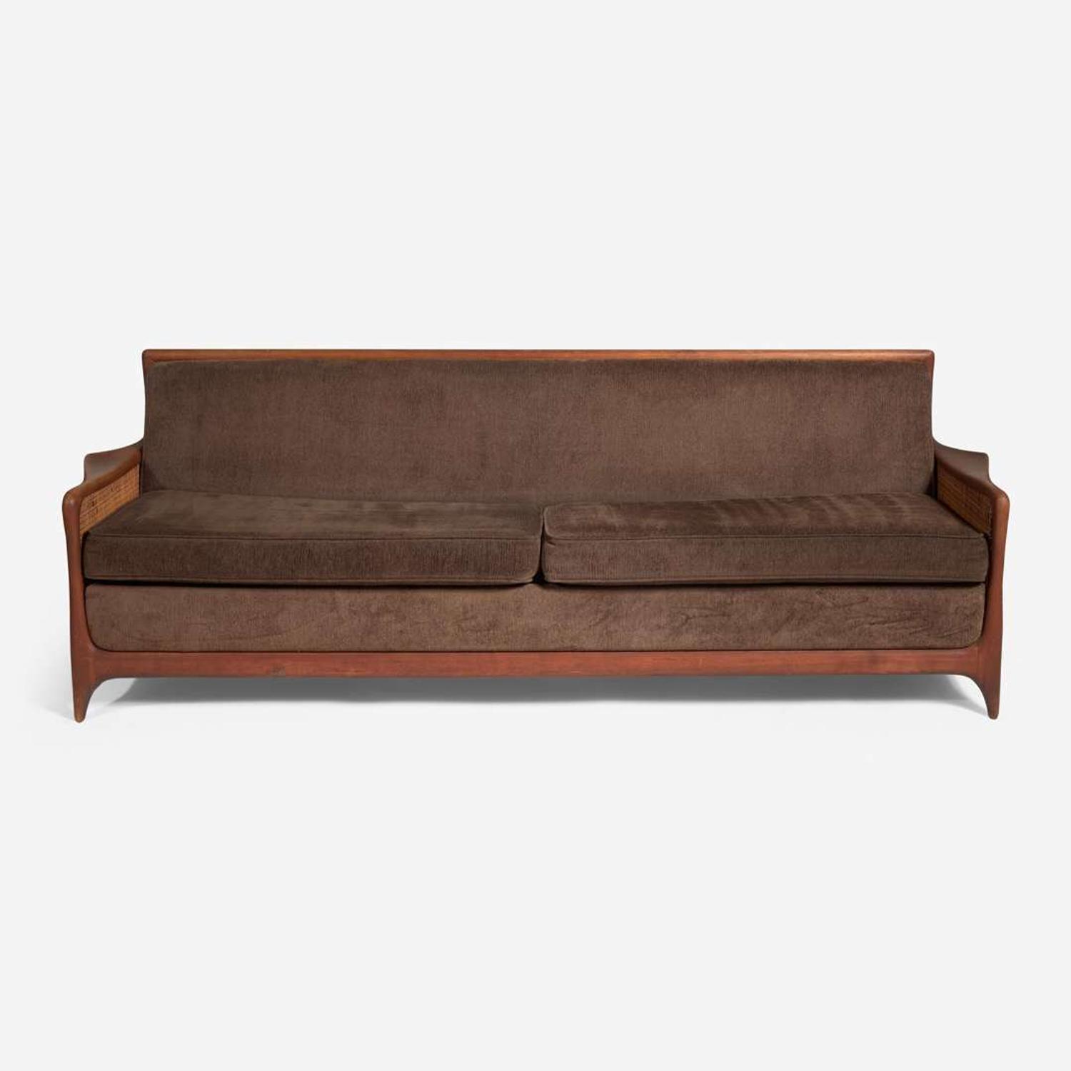 Vladimir Kagan, (American, 1927-2016) Contour Convertible Sofa with Caning, Model 509, Kagan-Dreyfuss, Inc., USA, circa 1958