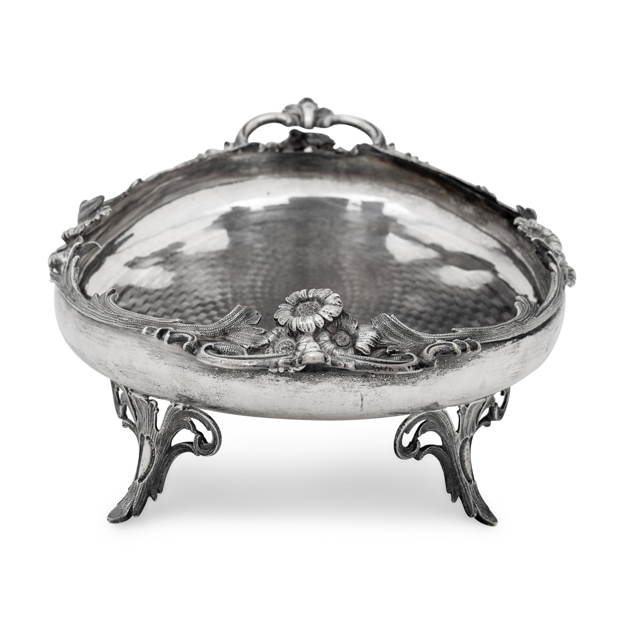 A German Silver Footed Centerpiece Bowl