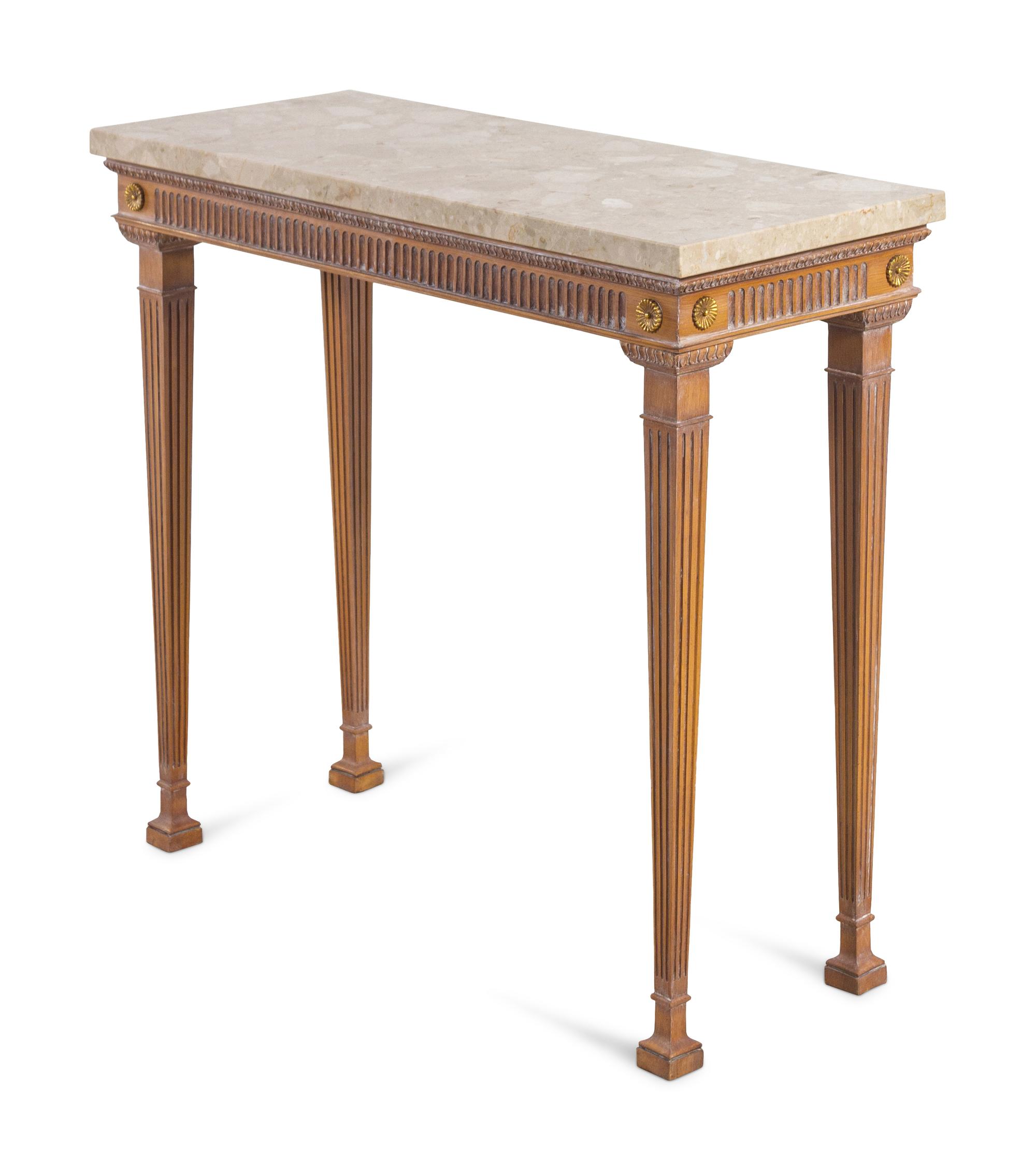 A George III Style Marble-Top Pier Table