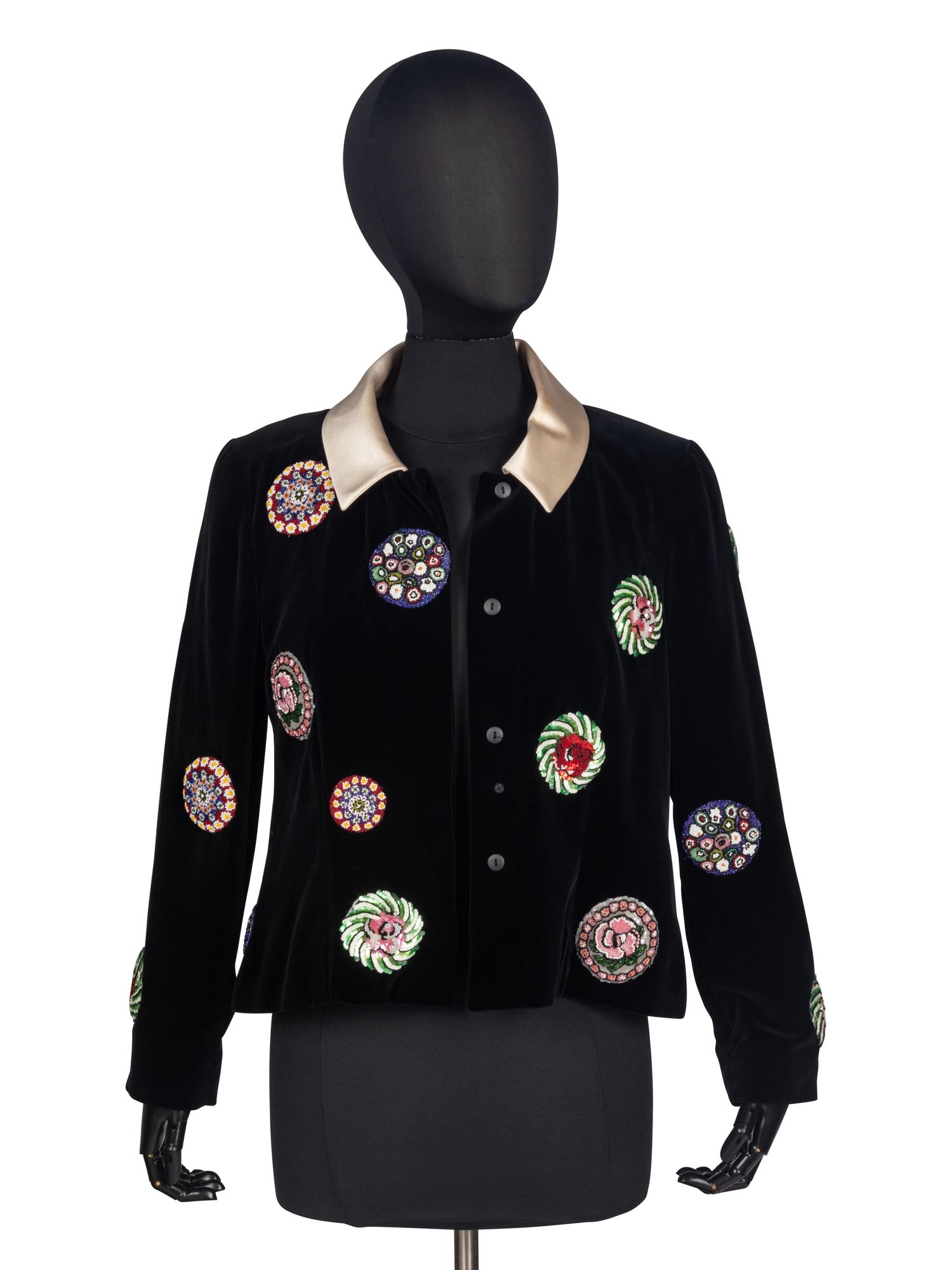 Chanel Velvet Jacket with Lesage Embroidery, 1990