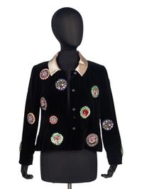 Chanel Velvet Jacket with Lesage Embroidery, 1990