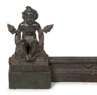 A Neoclassical Style Patinated Bronze Fire Fender — EARLY 20TH CENTURY