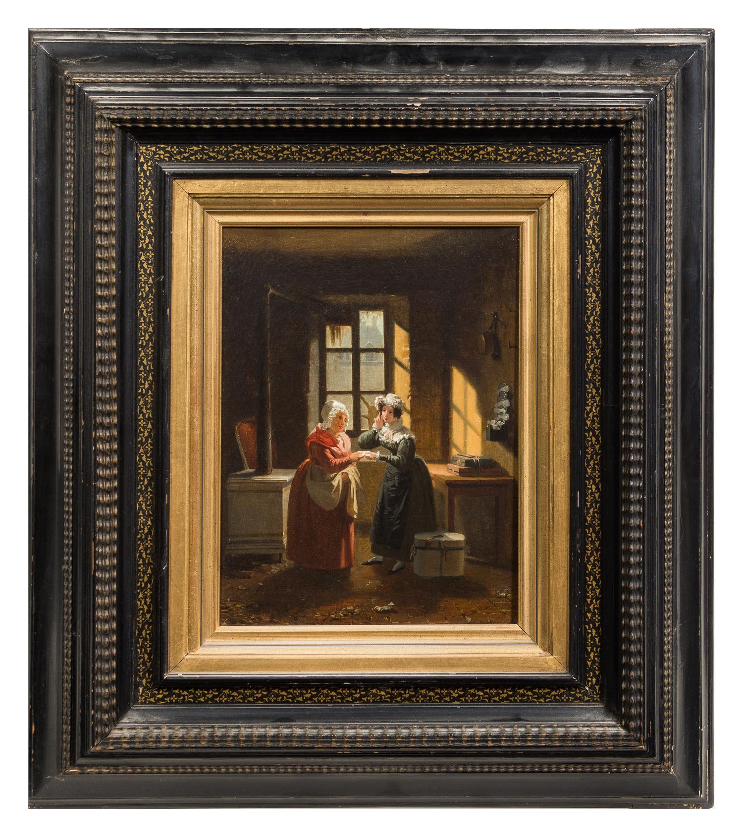 Jean-Baptiste Lecoeur, (French, 1795-1838), Two Women Near a Window, 1829