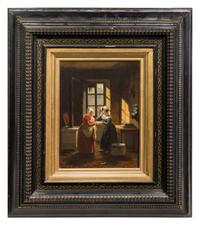 Jean-Baptiste Lecoeur, (French, 1795-1838), Two Women Near a Window, 1829