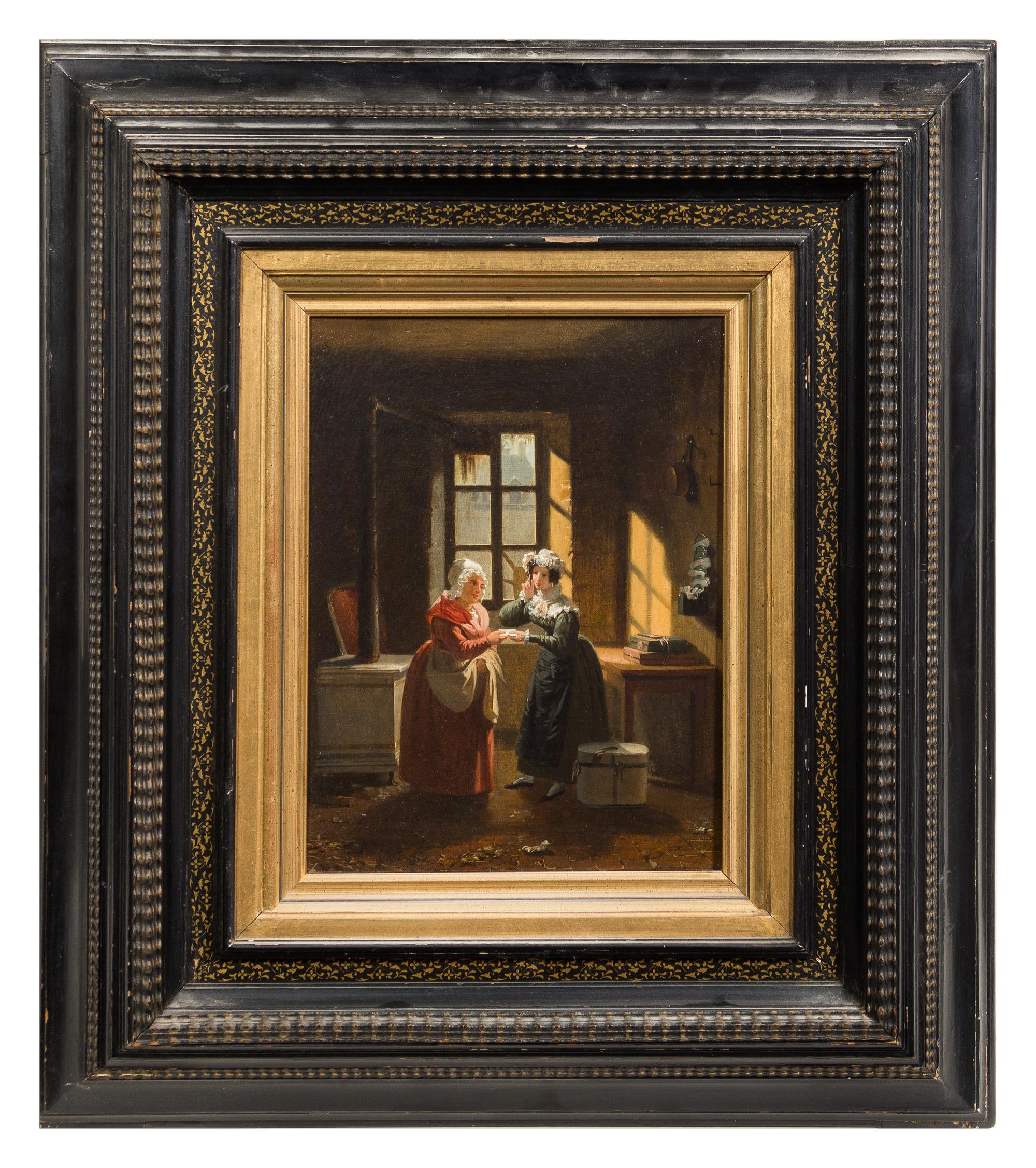 Jean-Baptiste Lecoeur, (French, 1795-1838), Two Women Near a Window, 1829