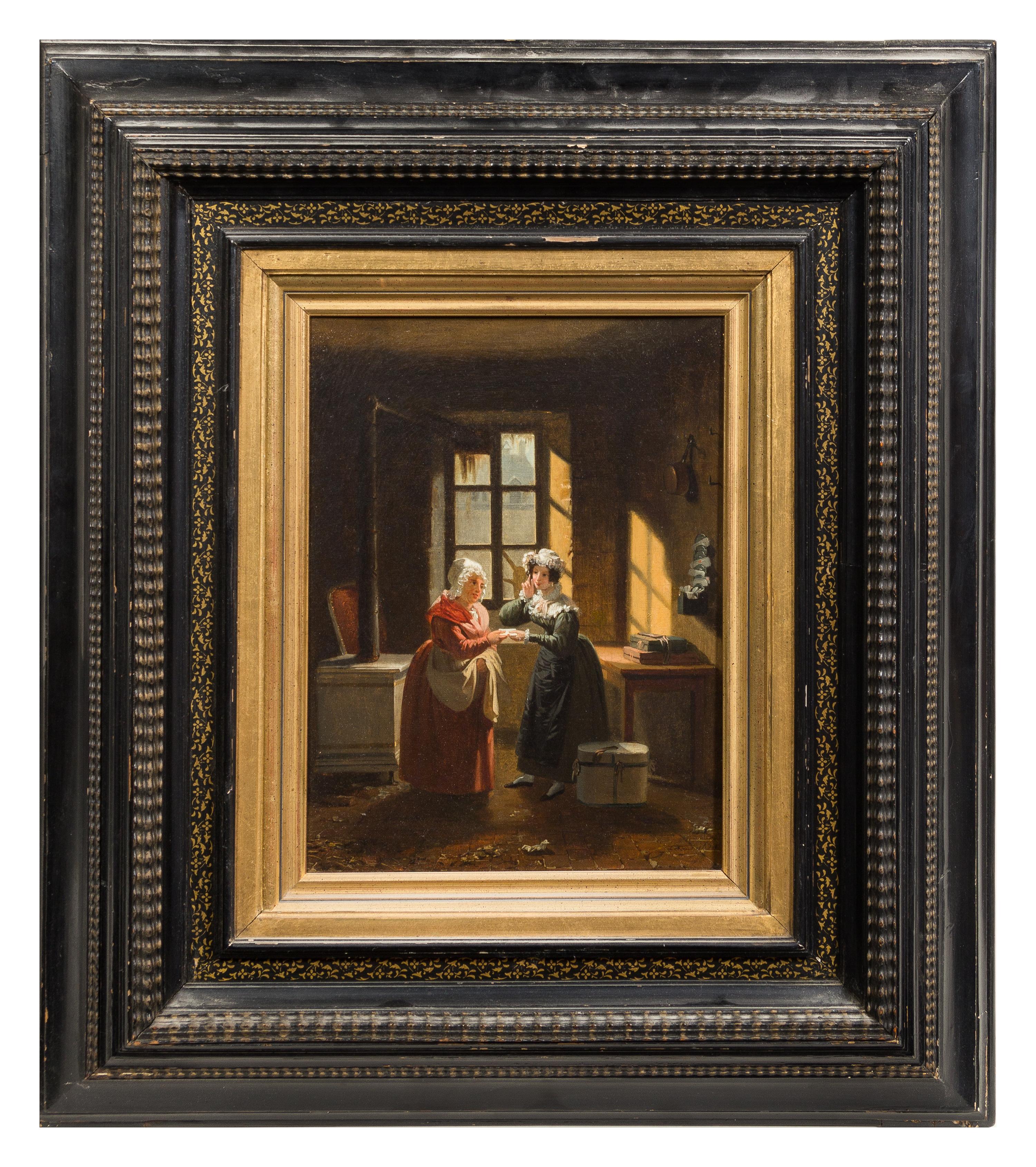 Jean-Baptiste Lecoeur, (French, 1795-1838), Two Women Near a Window, 1829
