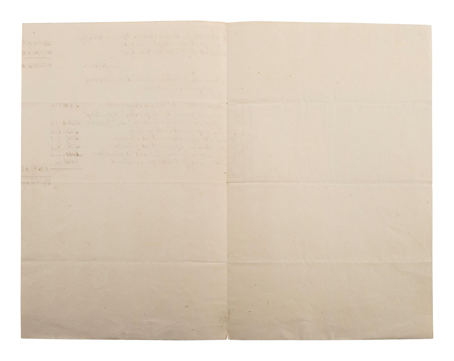 [COLONIAL AMERICA]. Manuscript identifying a budget allotment for Oglethorpe's regiment in Georgia.