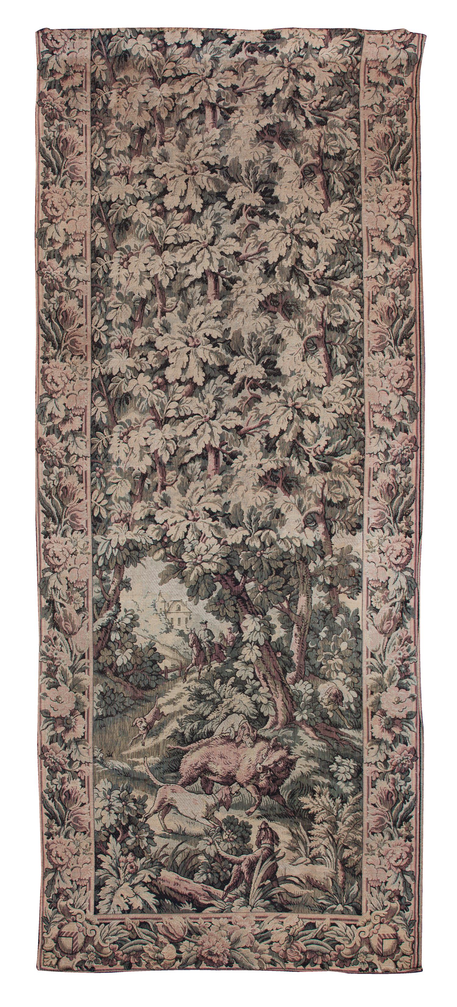 A French/Belgian Woven Tapestry 109 x 47 inches. — 19TH CENTURY