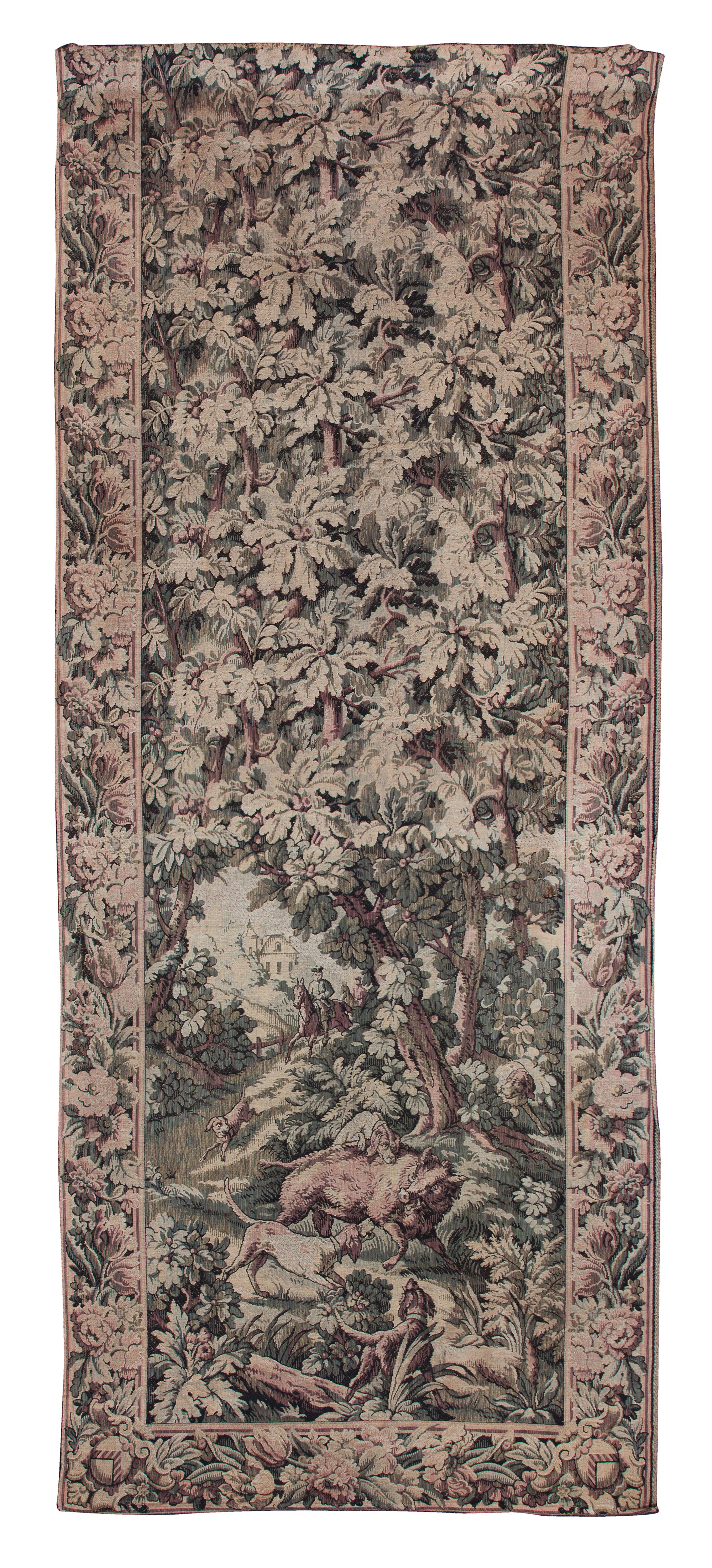 A French/Belgian Woven Tapestry 109 x 47 inches. — 19TH CENTURY