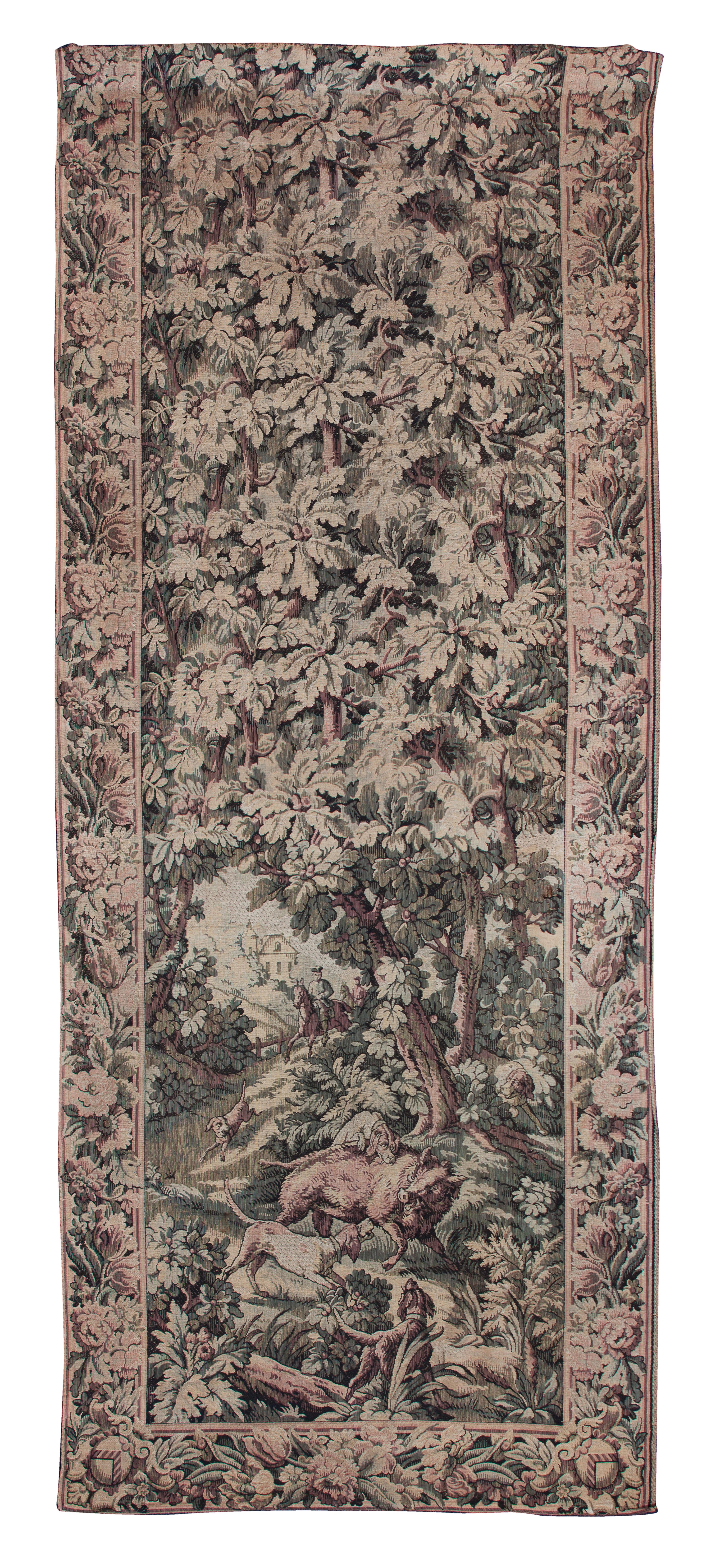 A French/Belgian Woven Tapestry 109 x 47 inches. — 19TH CENTURY