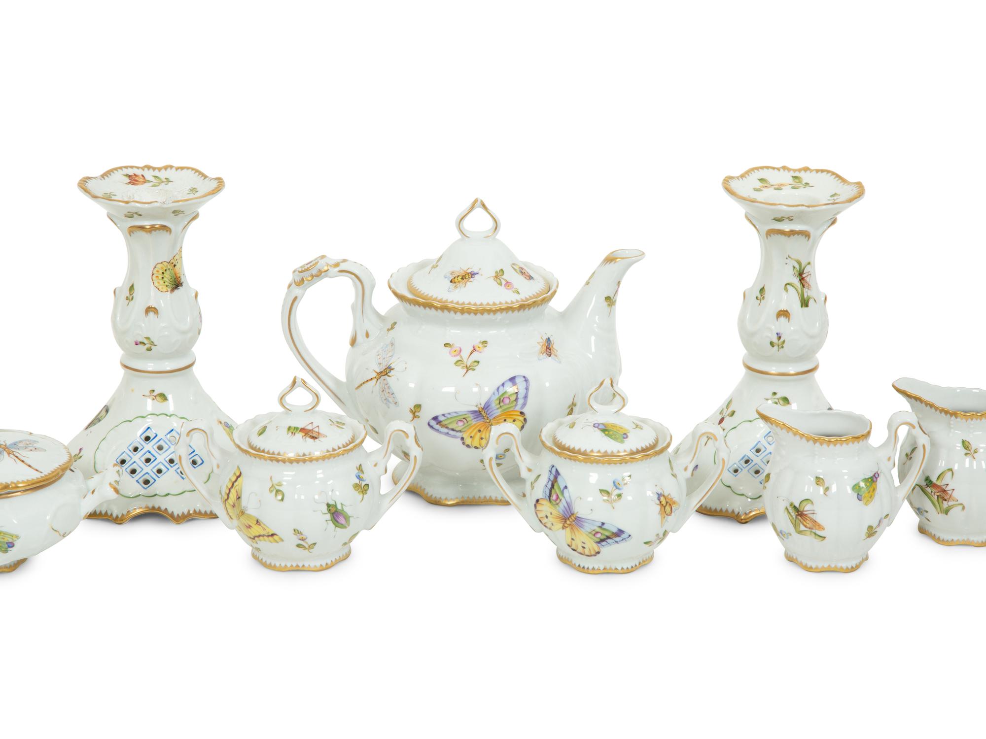 A Group of Anna Weatherley Butterfly Porcelain Articles
