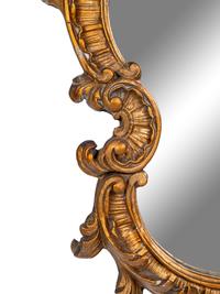 A Pair of Italian Rococo Style Giltwood Mirrors