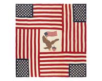 A Pieced and Appliqued Cotton Patriotic Quilt, 20th Century