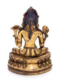 A Sino-Tibetan Gilt Bronze Figure of Green Tara Height 6 3/4 inches. — 17TH/18TH CENTURY