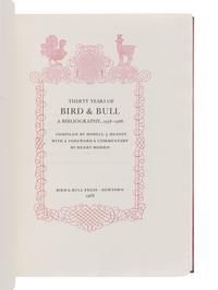 [BIRD & BULL PRESS]. HEANEY, Howell J., compiler. Thirty Years of Bird & Bull. A Bibliography, 1958-1988. Newtown, PA: Bird & Bull Press, 1988.