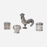 A group of four Continental silver boxes late 19th / early 20th century