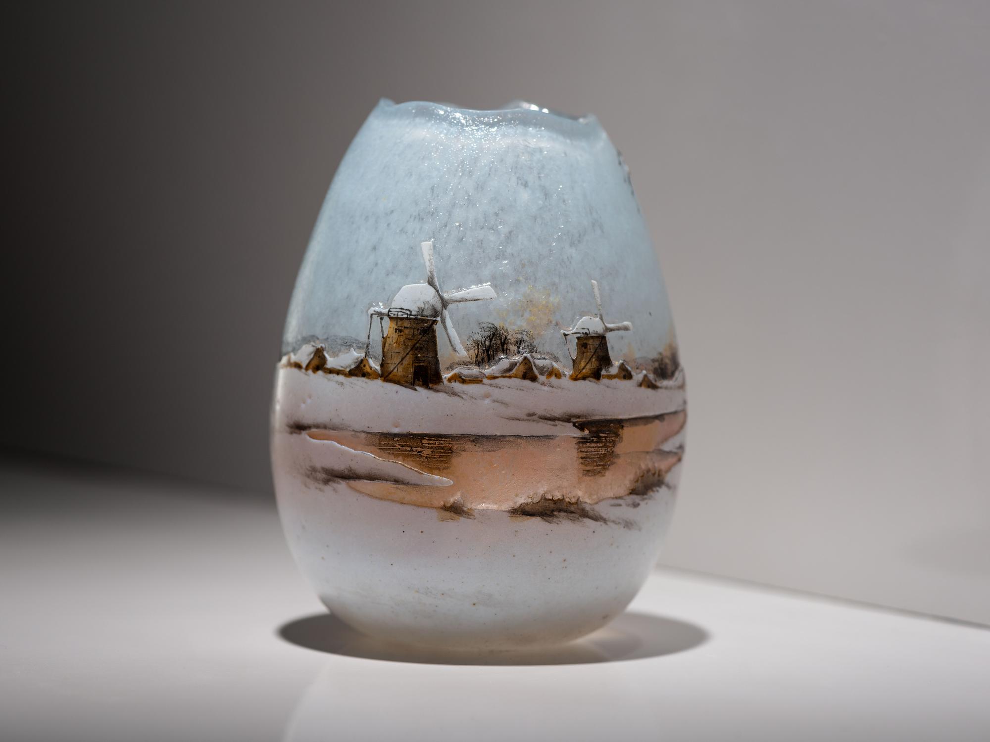 Dutch Winter Scene Broken Egg