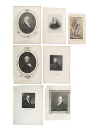 [AMERICANA]. A group of 21 engravings of founding fathers, presidents, and important American figures, comprising:
