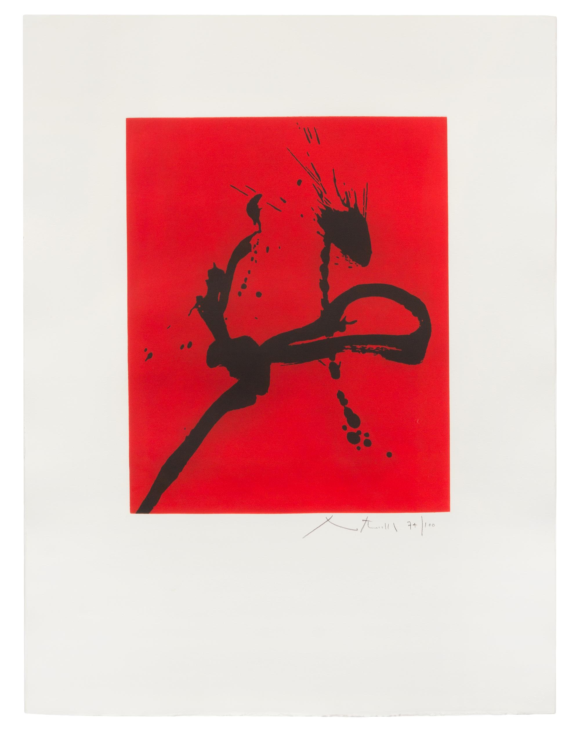 Robert Motherwell, (American, 1915-1991), Gesture IV (State I), 1976-77