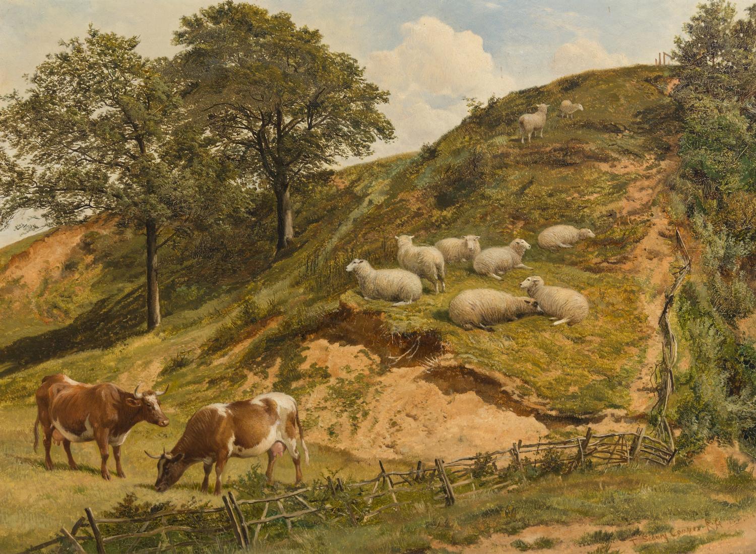 Thomas Sidney Cooper, (British, 1803-1902), On a Kentish Hillside