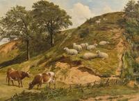 Thomas Sidney Cooper, (British, 1803-1902), On a Kentish Hillside