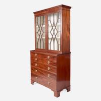A George III mahogany secretary bookcase circa 1780