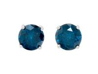 TREATED BLUE DIAMOND EARRINGS WITH DIAMOND JACKETS