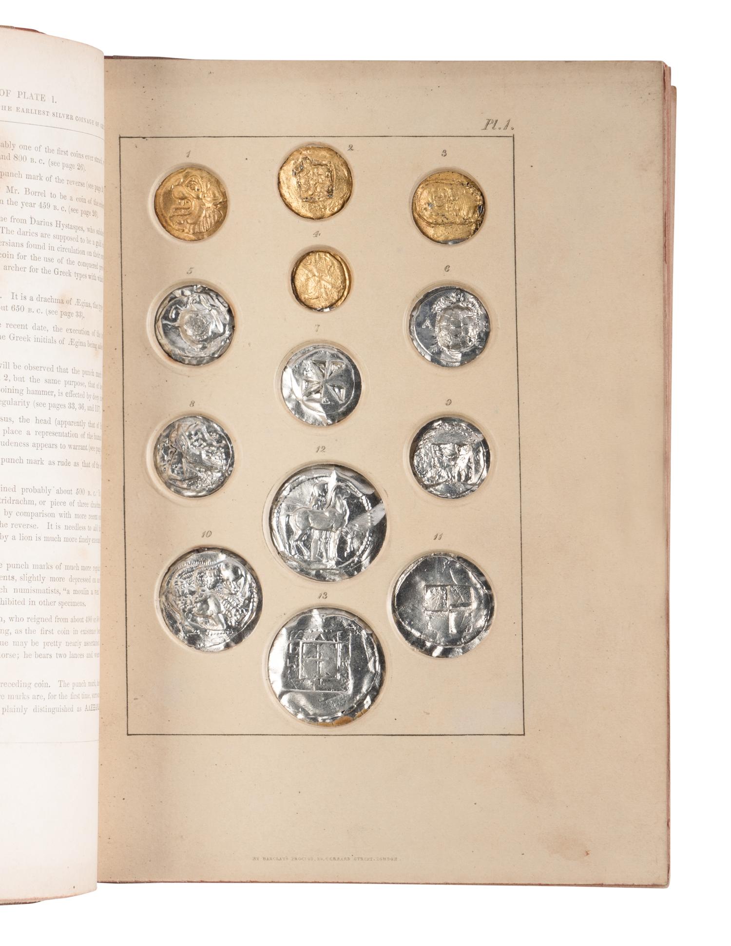 [BINDING - VICTORIAN]. HUMPHREYS, Henry Noel (1810-1879). Ancient Coins and Medals. London: Grant & Griffith, 1850.