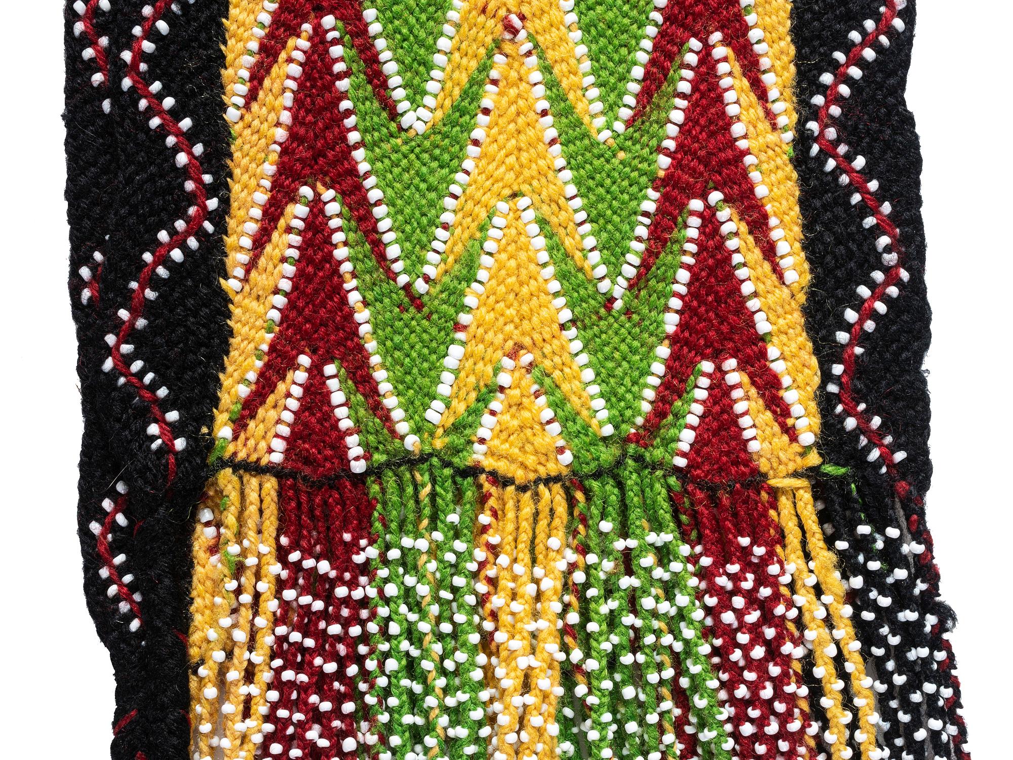 Osage Finger-Woven Wool Sashes, with Arrow Design