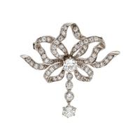 ANTIQUE, DIAMOND BROOCH