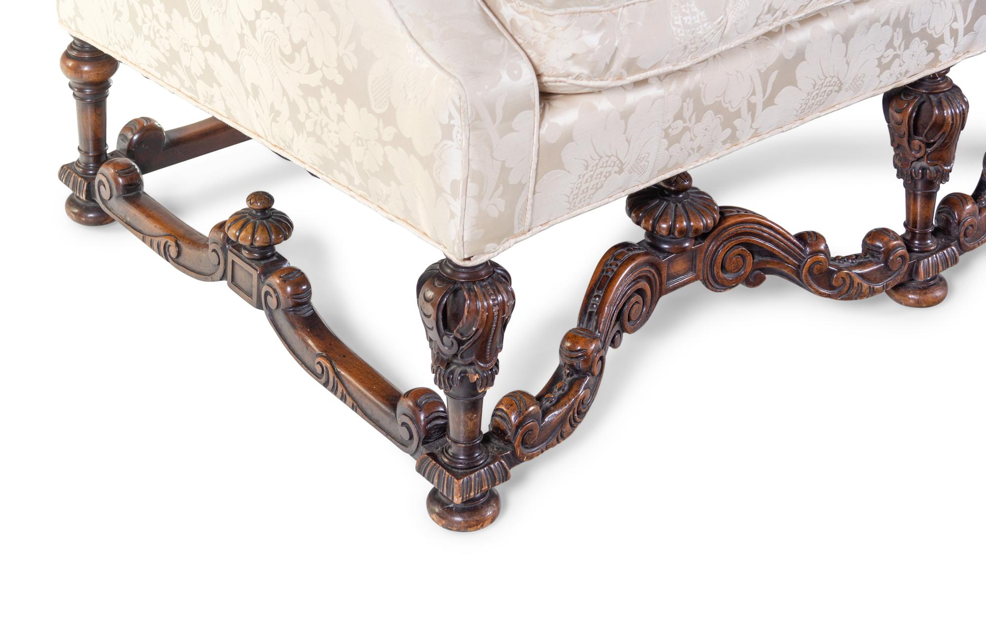 A William and Mary Style Walnut Sofa