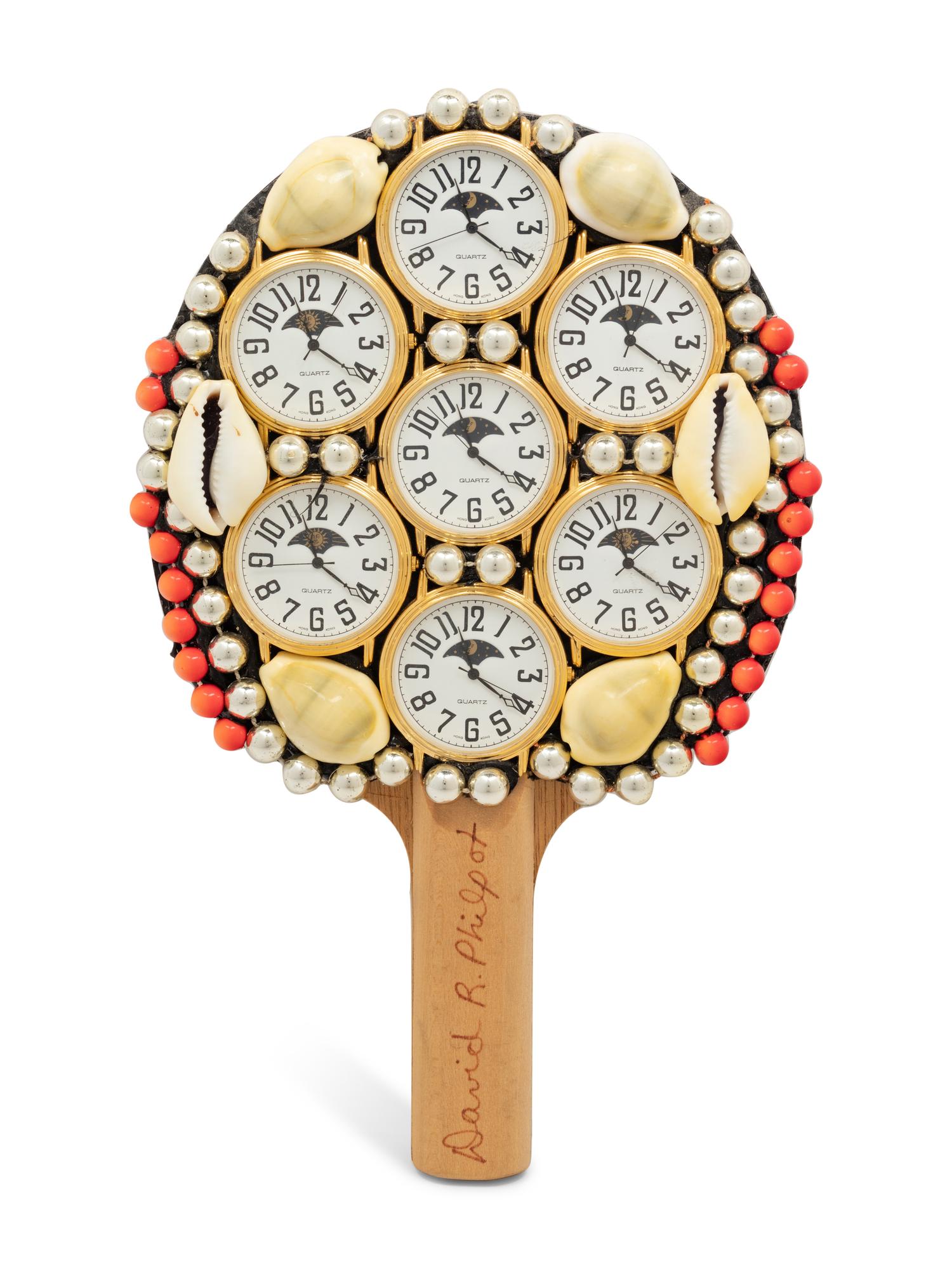 Tick Tock Clock Ping Pong Paddle