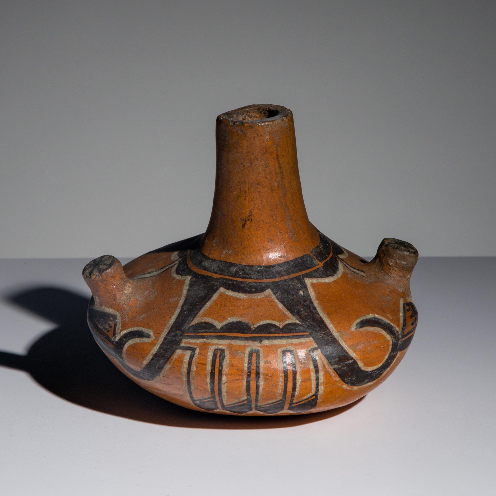 Annie Healing Nampeyo, Attributed (Hopi-Tewa, 1884-1968) — Hopi Lug-Handled Pottery Canteen