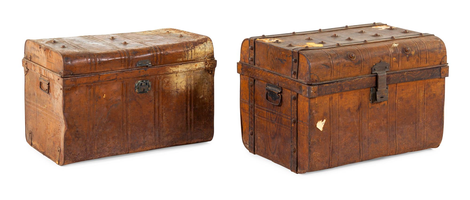Two Vintage Steamer Trunks