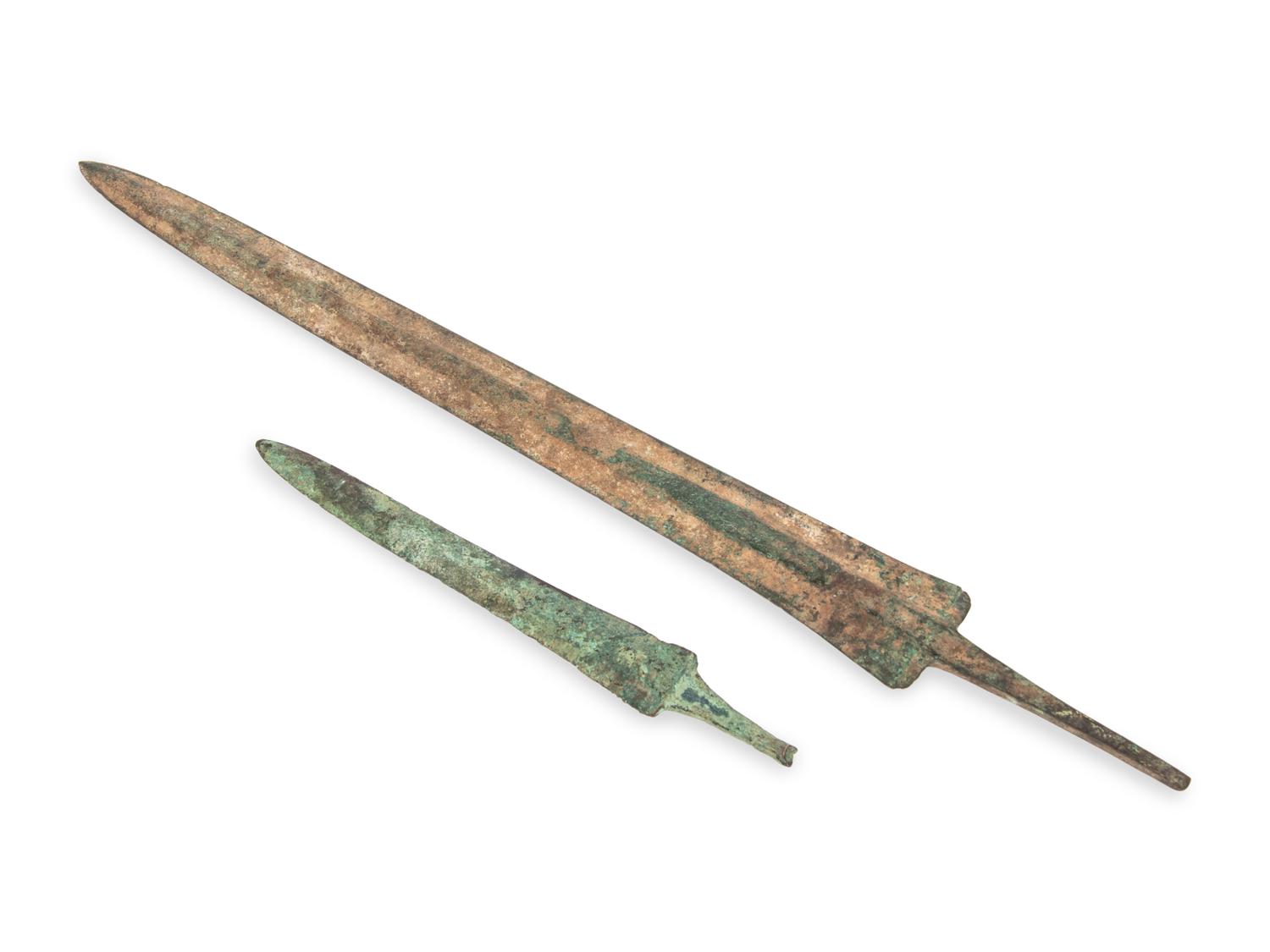 Two Luristan Bronze Spearheads