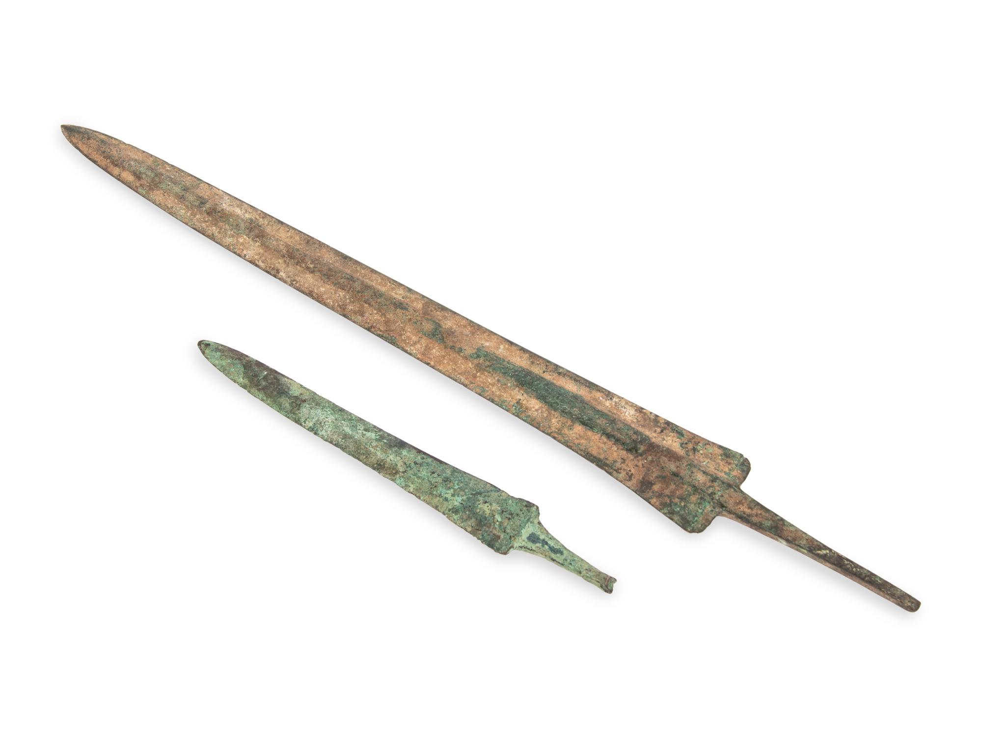 Two Luristan Bronze Spearheads