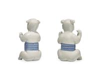 A Pair Of Chinese Porcelain Laughing Boys In Blue And White