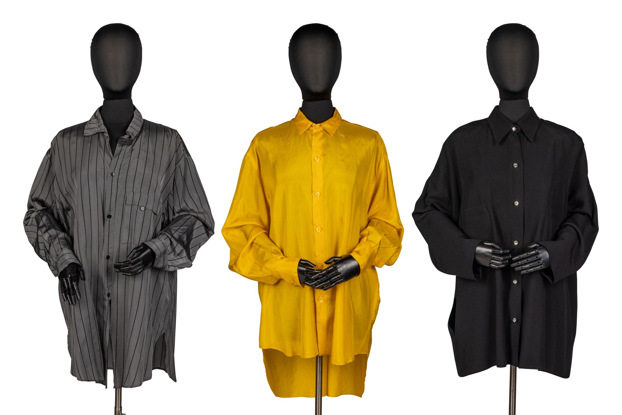 Three Tops by Katharine Hamnett, Yohji Yamamoto, and Sonia Rykiel, 1980-90s