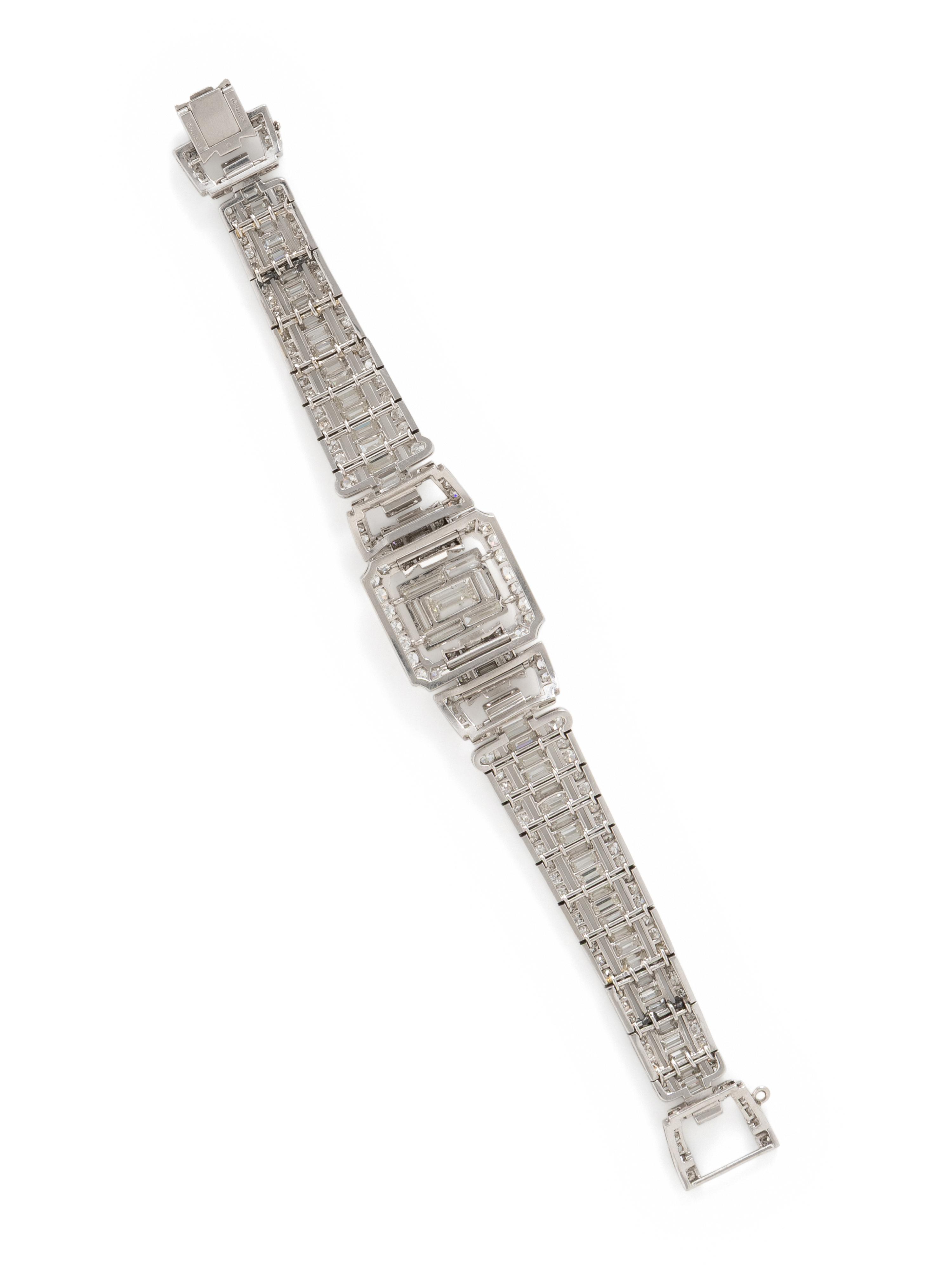 PLATINUM AND DIAMOND BRACELET