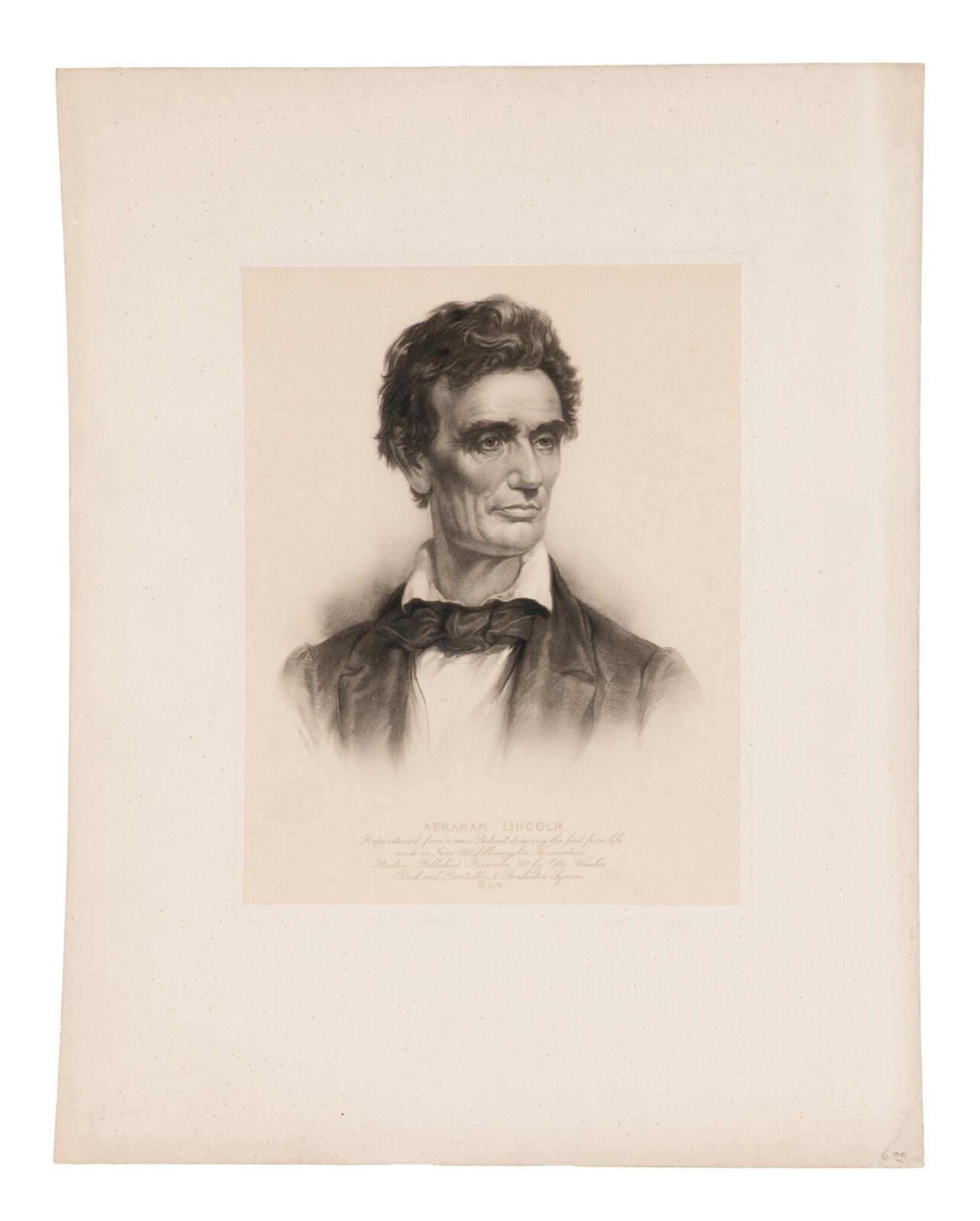 Charles Alfred Barry (American, 1830-1892) Abraham Lincoln: The Greek God, 1892 oil on canvas, framed