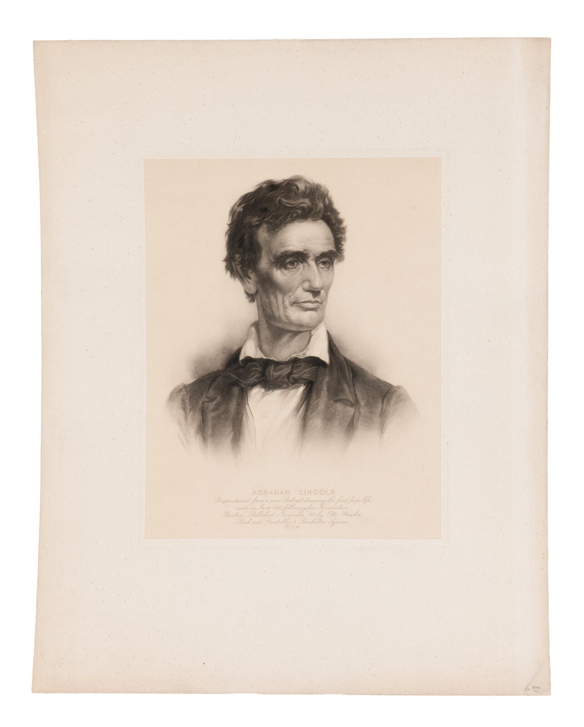 Charles Alfred Barry (American, 1830-1892) Abraham Lincoln: The Greek God, 1892 oil on canvas, framed