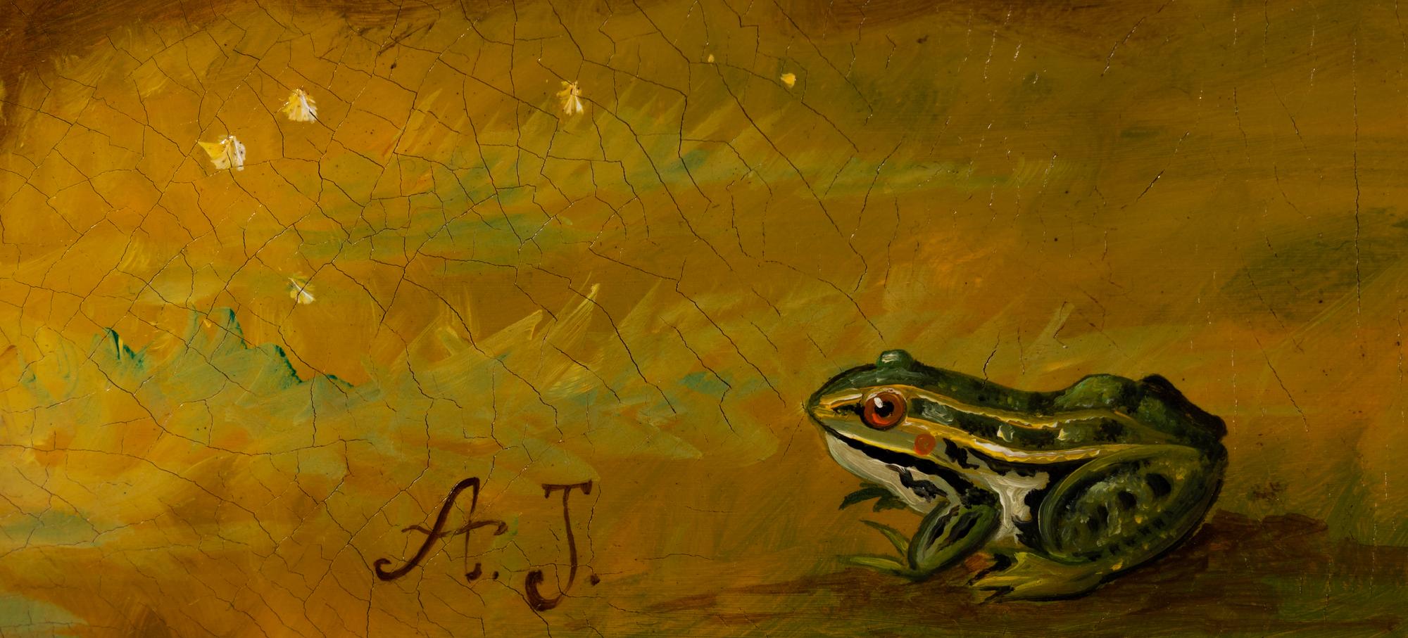 Horse and Jockey, with a Frog